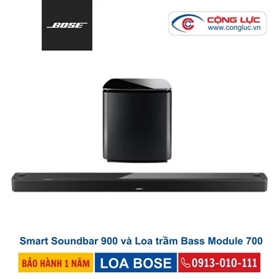 Loa Bose Smart Soundbar 900 và Loa trầm Bose Bass Module 700